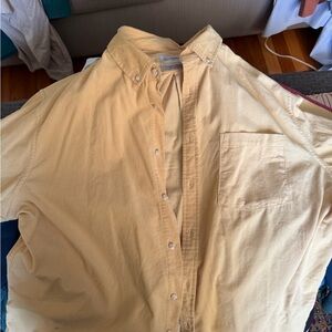 Goodfellow & Co Men's Light Yellow Casual Button-Down Shirt